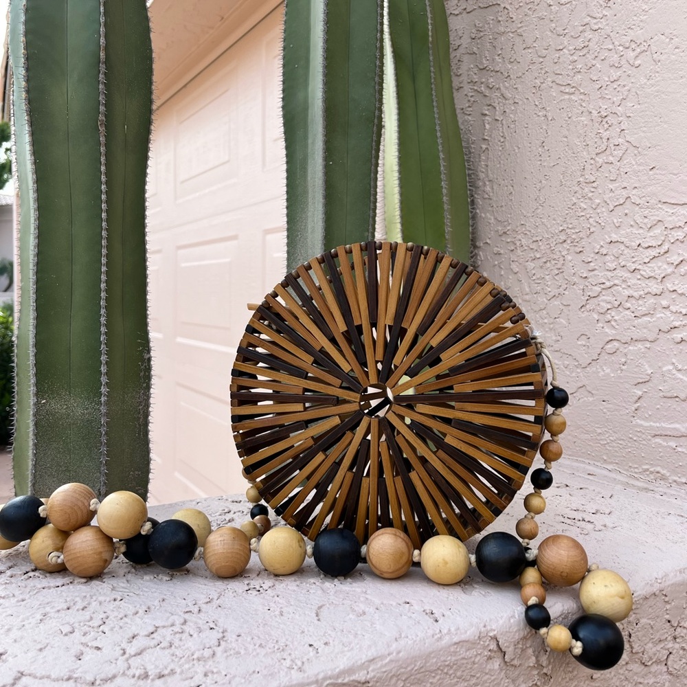 Round Bamboo Bag Wooden